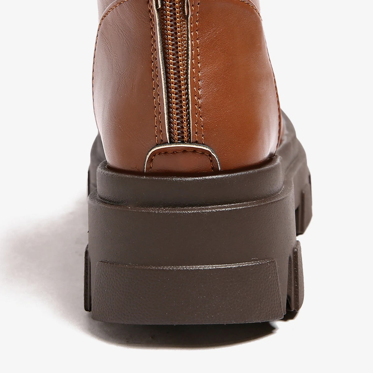 Chunky Platform Back-Zip Ankle Boot detail 1