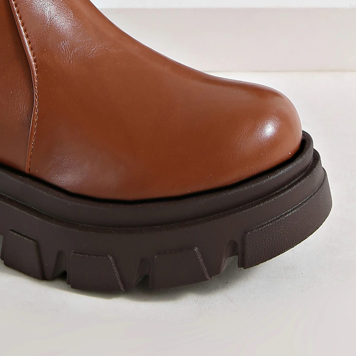Chunky Platform Back-Zip Ankle Boot detail 4