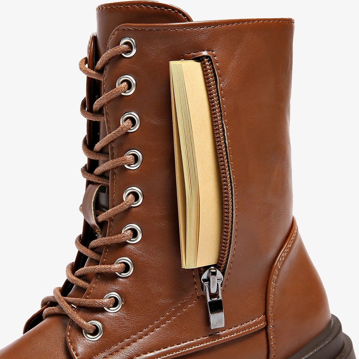Chunky Platform Lace-Up Combat Boot detail 2