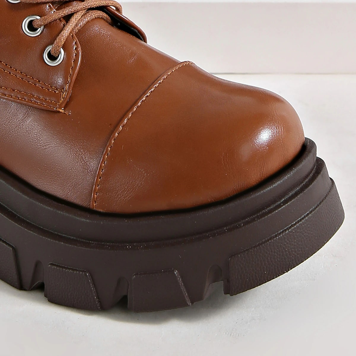 Chunky Platform Lace-Up Combat Boot detail 3