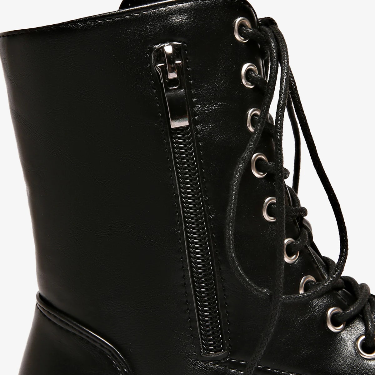 Lace-Up Utility-Pocket Lug-Sole Combat Boot detail 1