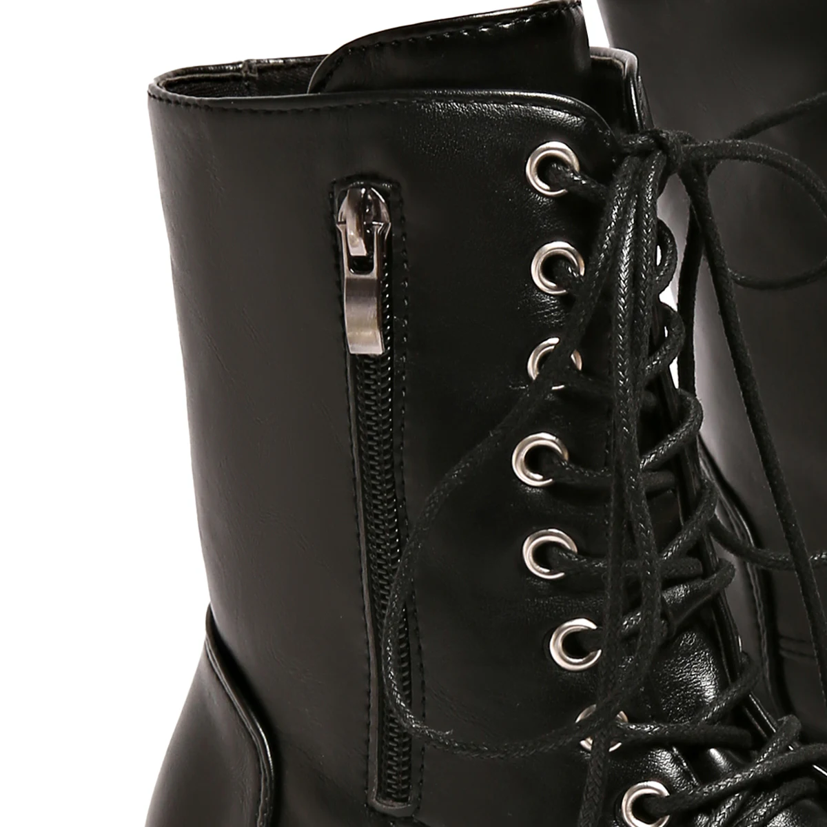 Lace-Up Utility-Pocket Lug-Sole Combat Boot detail 2