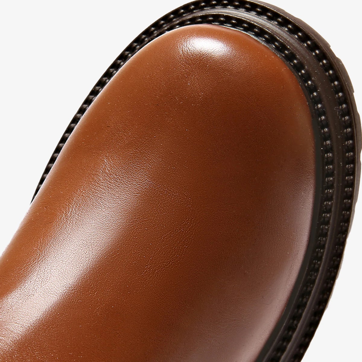 Layered Lug-Sole Back-Zip Ankle Boot detail 2