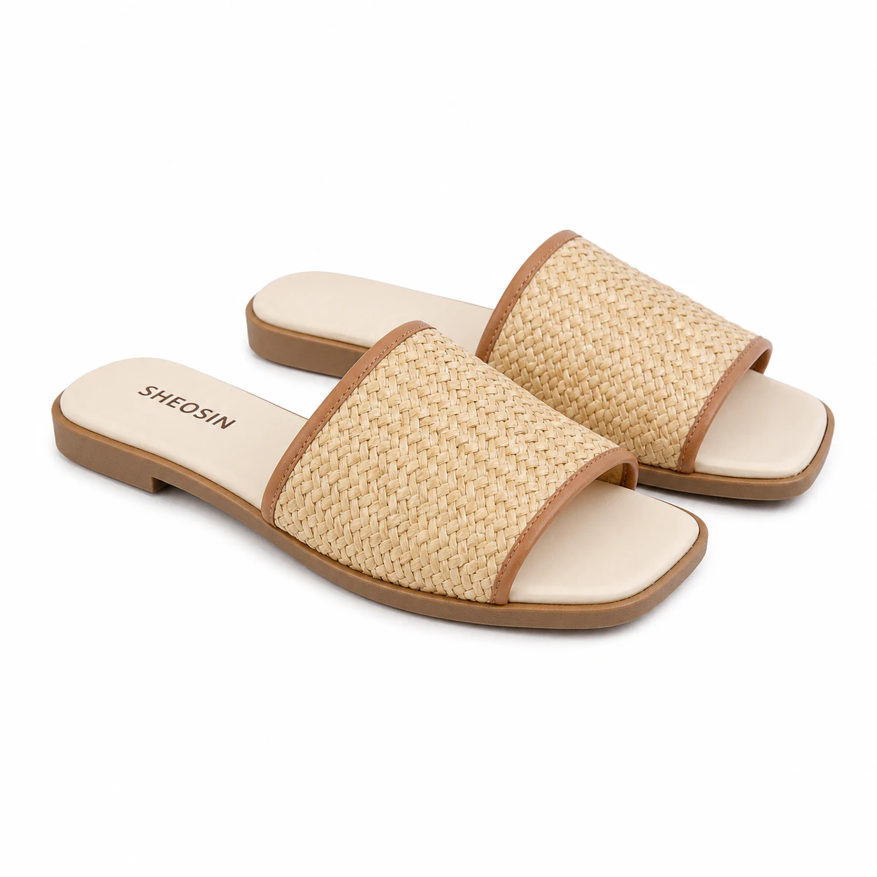 Natural Raffia Slide